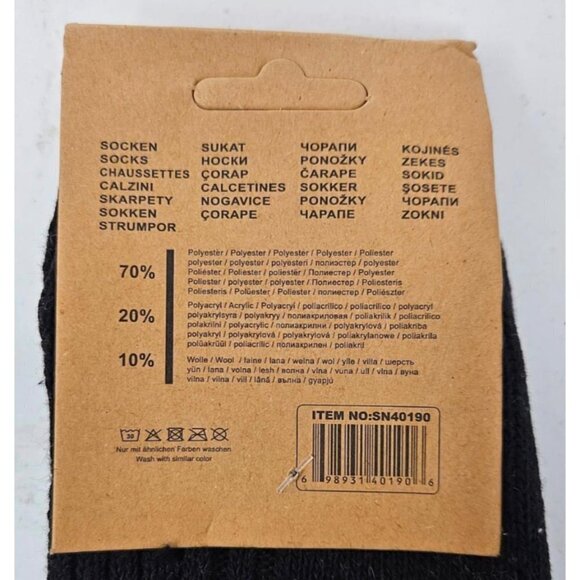 Men Wool Blend Socks, Norweger Warm Winter Boot Casual Thermal Crew Sox, 6 Pairs - Picture 3 of 3